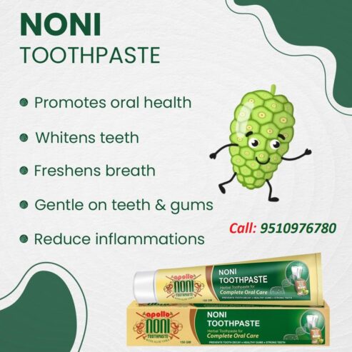 Apollo Noni With Aloevera Complete Oral Care Herbal Toothpaste