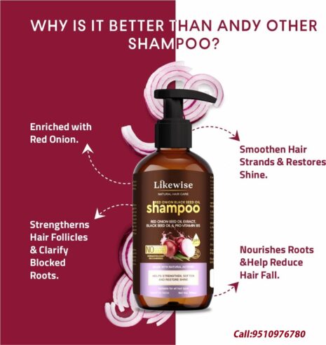 Likewise Onion Shampoo for Hair Growth and Hair Fall Control