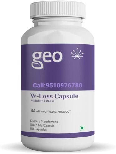 GEO W-Loss Metabolism Booster, Appetite Suppressant Advance Fat Burner, Reduce Bad Cholesterol, Weight Management Capsule – Made from Green Tea, Garcinia Indica | Ayurvedic, No Side Effects